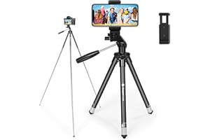 Travel Tripod, Fotopro 39.5 Inches Lightweight Compact Phone Tripod with FY 583 Tripod for Phone Holder Mount Control & Porta