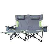Reclining Double Camping Chair,Adjustable Backrest
