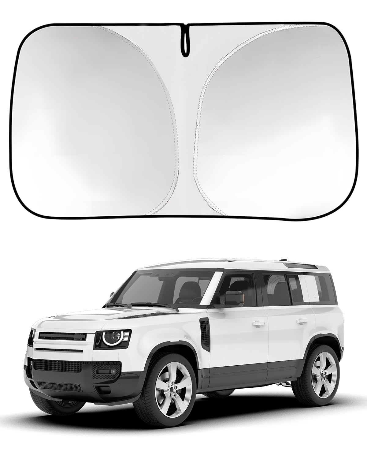 Photo 1 of YEVEDUO Foldable Windshield Sun Shade for Land Rover Defender 90 110 2020-2025 Accessories, UV Heat Shield Precision Fit for Front Window, Heat Insulation