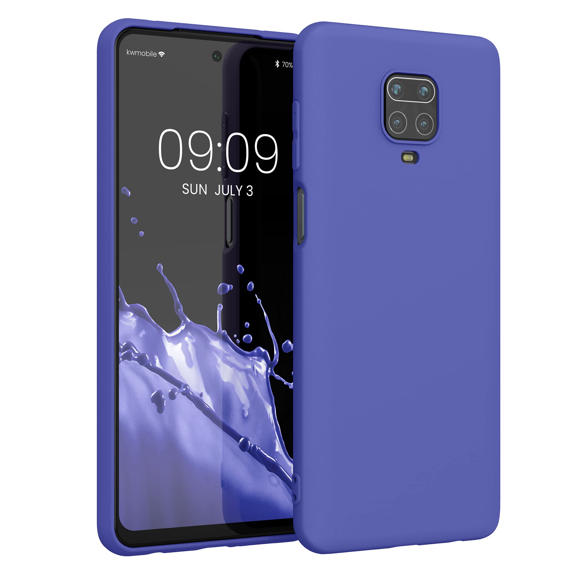 kwmobile Case for Xiaomi Redmi Note 9S / 9 Pro / 9 Pro Max Case - Soft Cover - Shockproof TPU Material - Wireless Charging - Blue Violet — image 1