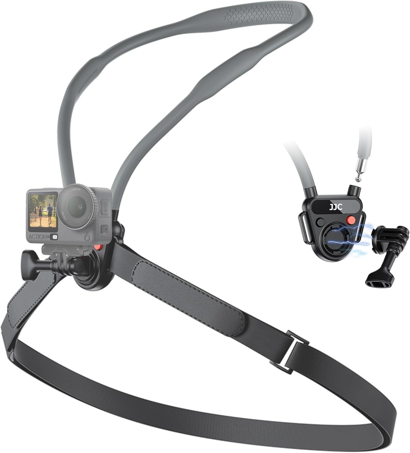 JJC Action Cam Halsband für DJI Osmo Action 6 5 Pro 4 3 mit Brustgurt 9