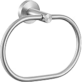 APLusee Oval Towel Ring Brushed Nickel, 304 Stainless Steel Towel Holder for Bathroom Kitchen, Wall Mounted