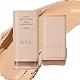Matte Foundation Stick Makeup Built-in Foundation Brush - Lightweight Buildable Coverage Contour Stick Concealer Face Makeup (Nature, 02)