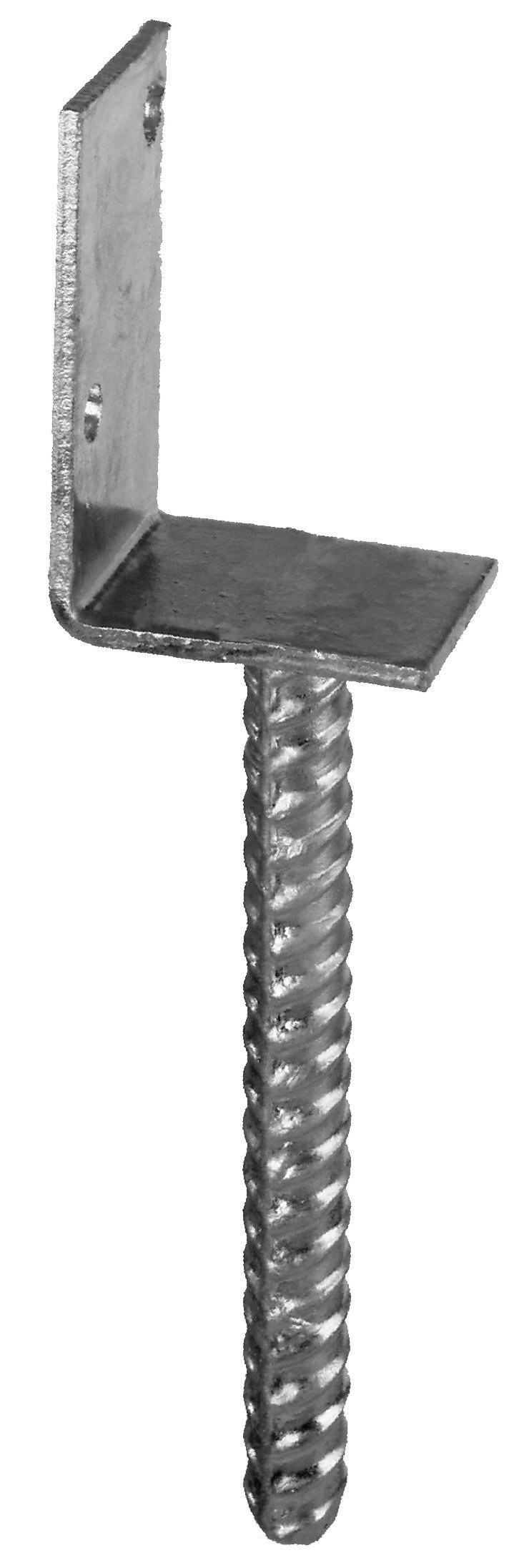 Connex HV4200 Post Holder 80 x 60 x 104 x 200 x 4 mm/Diameter 16 mm L Shape Material: Hot-Dip Galvanised Pack of 1