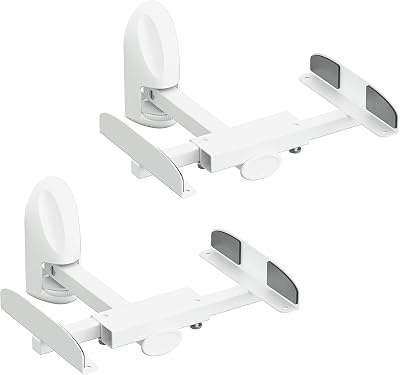 mahara Side Clamping Speaker Mounts White Set Of 2 145-320mm 20kg