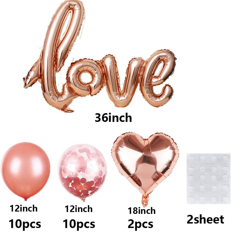 Ballons En Latex Feuille Dor Rose Ballons Coeur Amour Pour Anniversaire De Mariage Saint Valentin Decorations De Fete Ballons Love Rose Gold Decorations Et Accessoires De Fetes Decorations