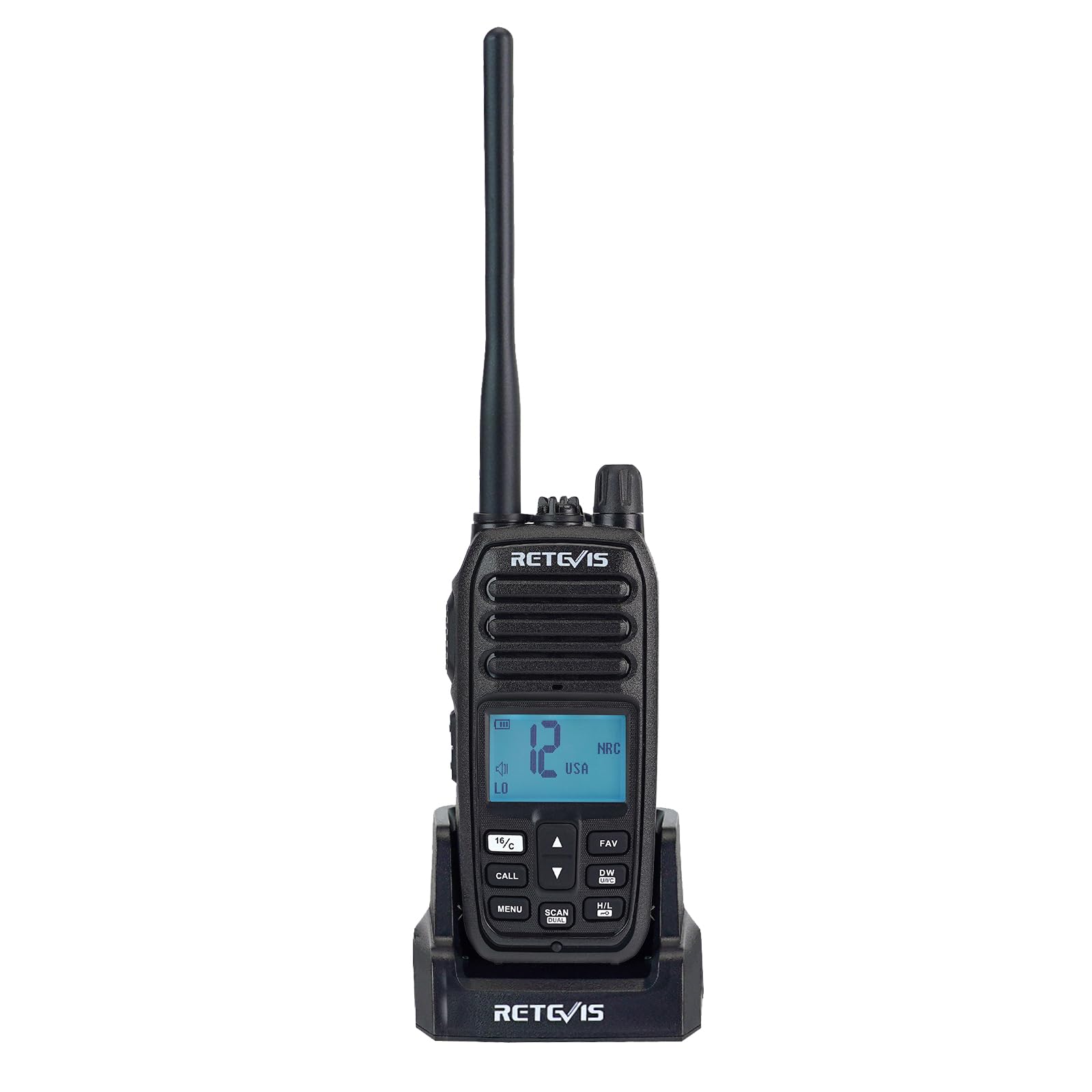 Photo 1 of Retevis RM21 Handheld Marine Radio,IP67 Waterproof Floating Two Way Radio,Noise Cancelling Mic,1800mAh,Backlit LCD Display Maritime Radio,NOAA,International Channels,Boat Radio for Fishing(1 Pack)