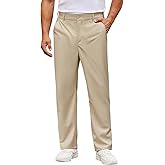 COOFANDY Mens Casual Chino Pants Classic Fit Stretch Wasit Khaki Trousers Business Casual Dress Pants