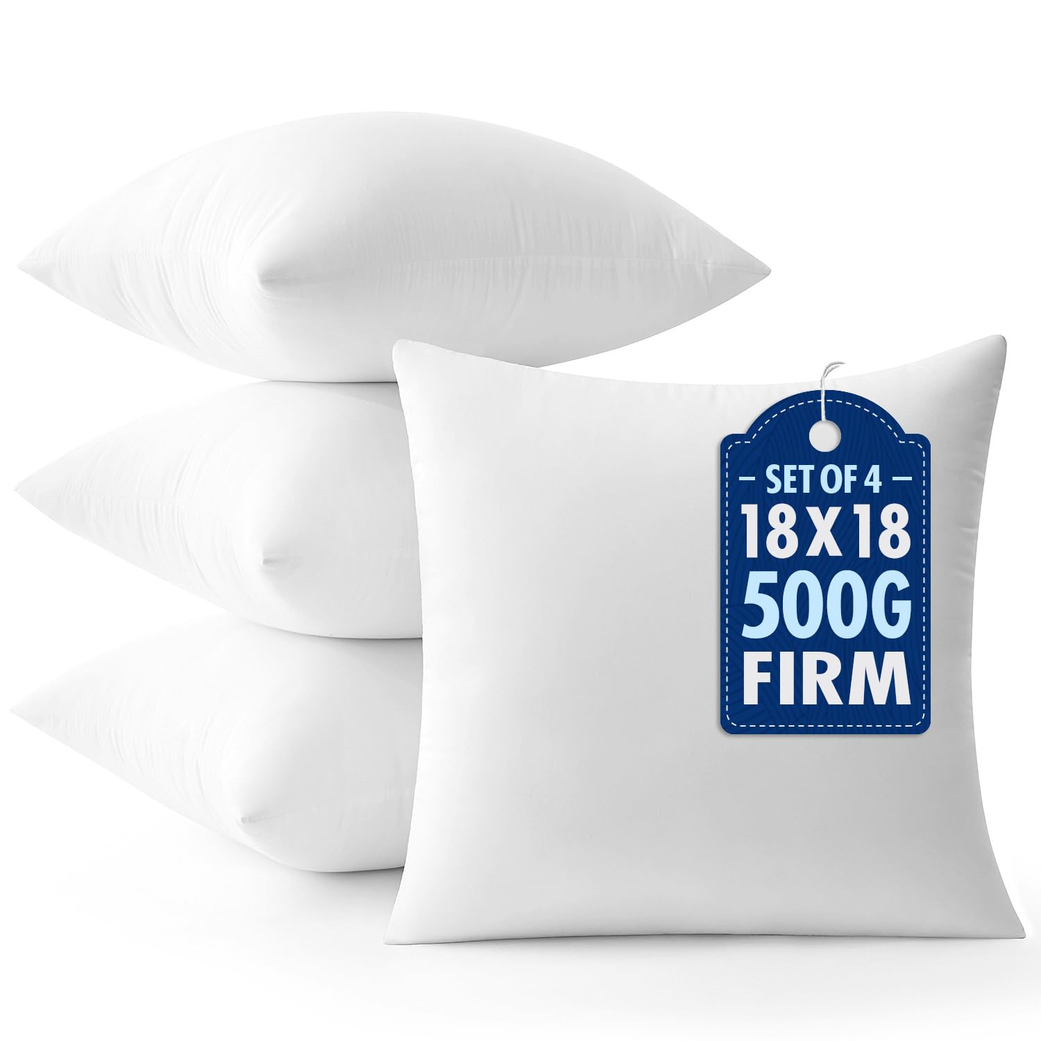 Photo 1 of *******SIMILAR ***** FINAL SALE***** NO RETURNS**** MIULEE Throw Pillows Inserts, Pack of 4 18x18 Inch 100% Virgin Fiber Filling Bed Couch Pillows