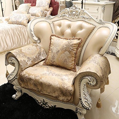 Sofa cushions,european high-grade luxurious fabric non-slip cushion,living room leather sofa cover-A 85x75cm(33x30inch)