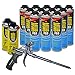 Great Stuff Pro Window & Door 20 oz Complete Kit – 12-Pack Foam Sealant with AWF PRO 8 in PTFE Coated Professional Spray Foam Gun & 2 Cans of Great Stuff Pro Cleaner