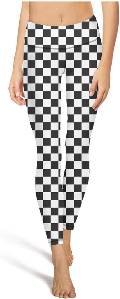 black and white checkered leggings