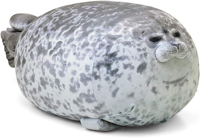 Oreiller de phoque mignon Blob Seal en peluche rond Chubby