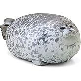 Plupiapio Seal Pillow, Kawaii Chubby Blob Seal Plush Pillow Stuffed Cotton Plushies Animal Toy Cute Ocean Pillow (13 inch Small)