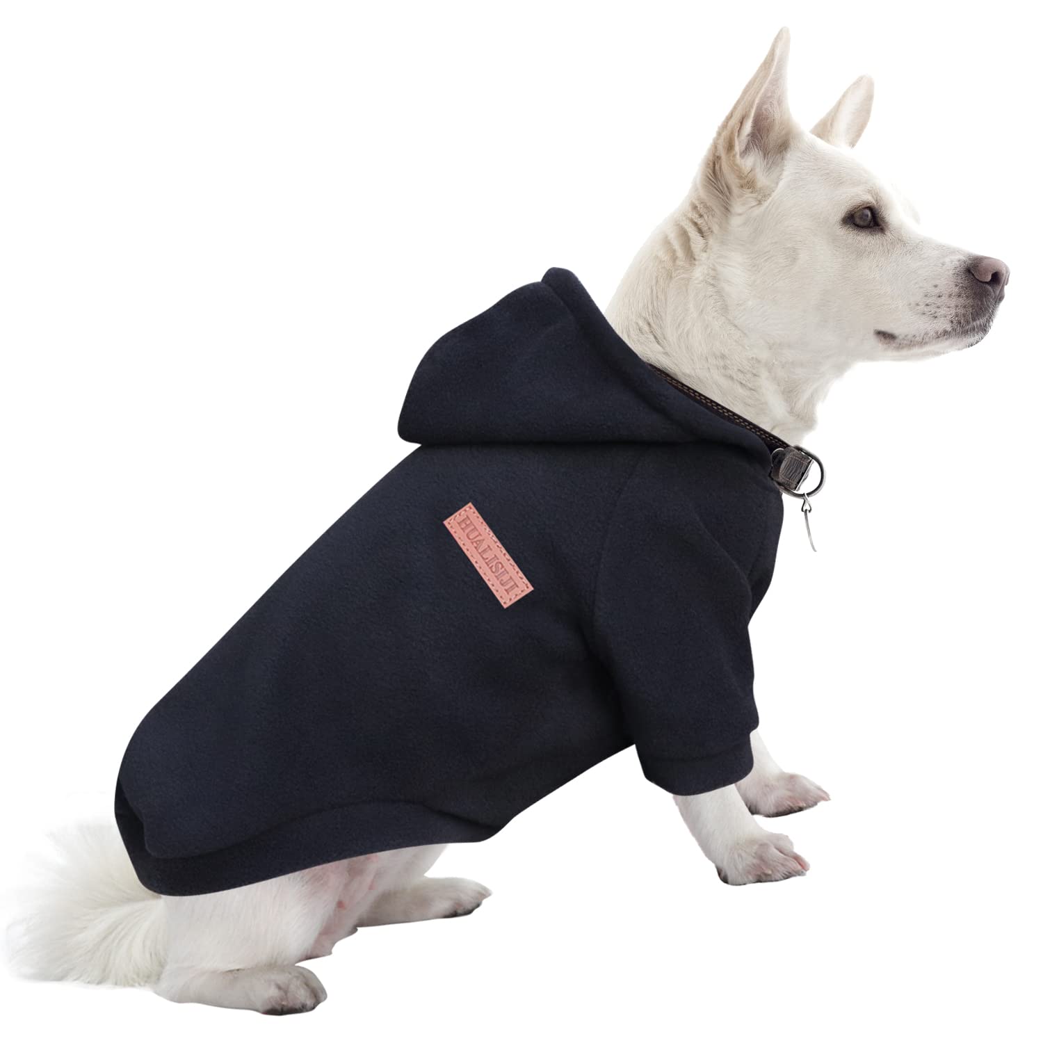 HuaLiSiJi Dog Hoodie Dog Sweatshirt Elasticity Fabric is Quite Comfortable, Soft and Warm for the Animal and Easy to Wear (Black, XXL) — image 1
