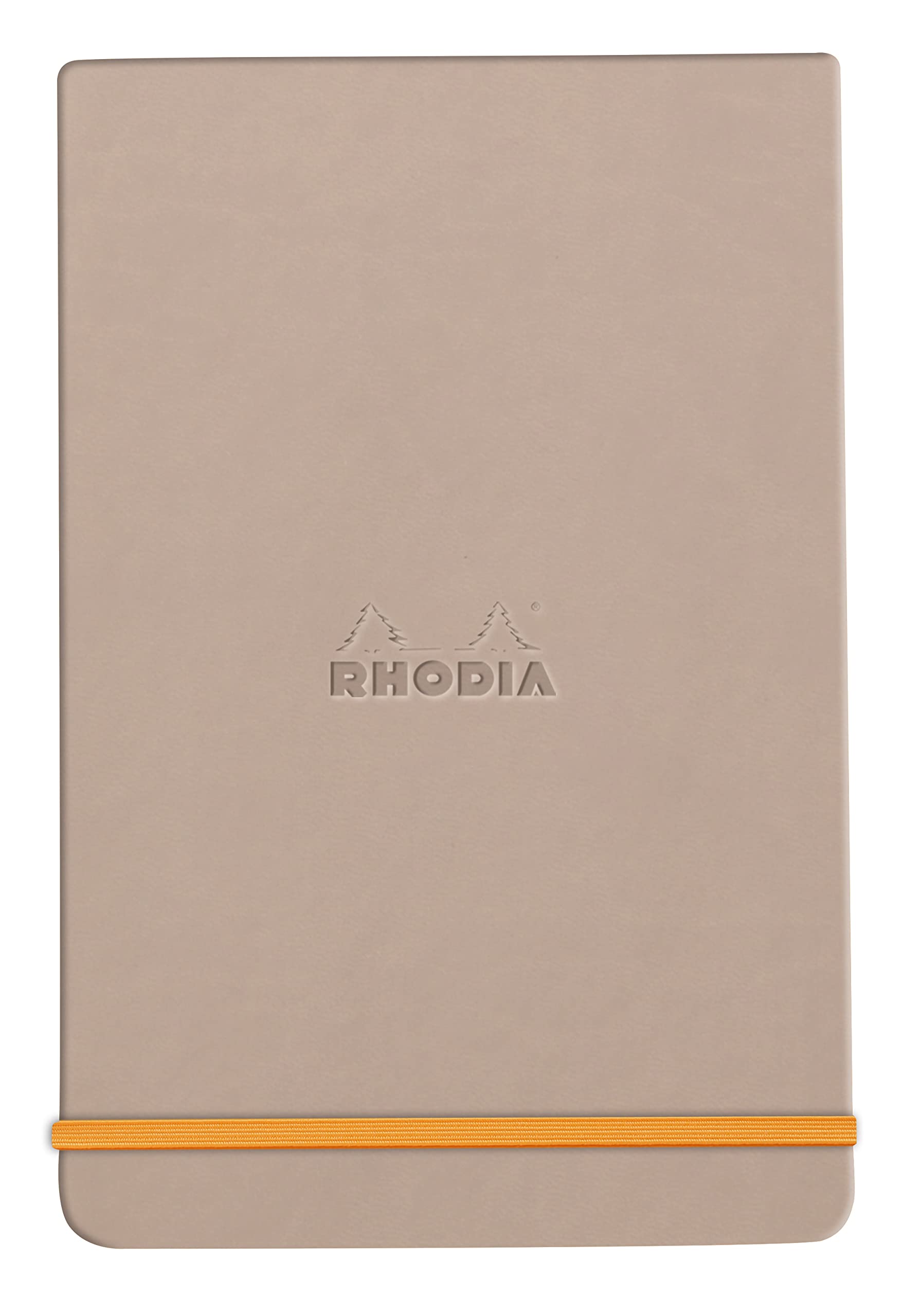 RHODIA 194352C - Hard Notebook Webnotepad Touché de Rose A6 - Ruled|192 Detachable Pages - Ivory Clairefontaine Paper 90 g/m|Bookmark, Elastic Closure - Faux Leather Cover - Rhodiarama