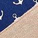 Sweetypplain Makeup Bag Straw Cosmetic Bag Anchor Print Good for Beach Travel (NAVY)