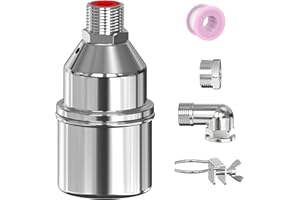 Cxztcl 2PCS 304 Stainless Steel Float Valve,Water Tank Float Valve,1/2 to 3/4 Inch Automatic Water Level Control, No Pump Needed for Water Tanks,Livestock Troughs（Top/Side Entry）