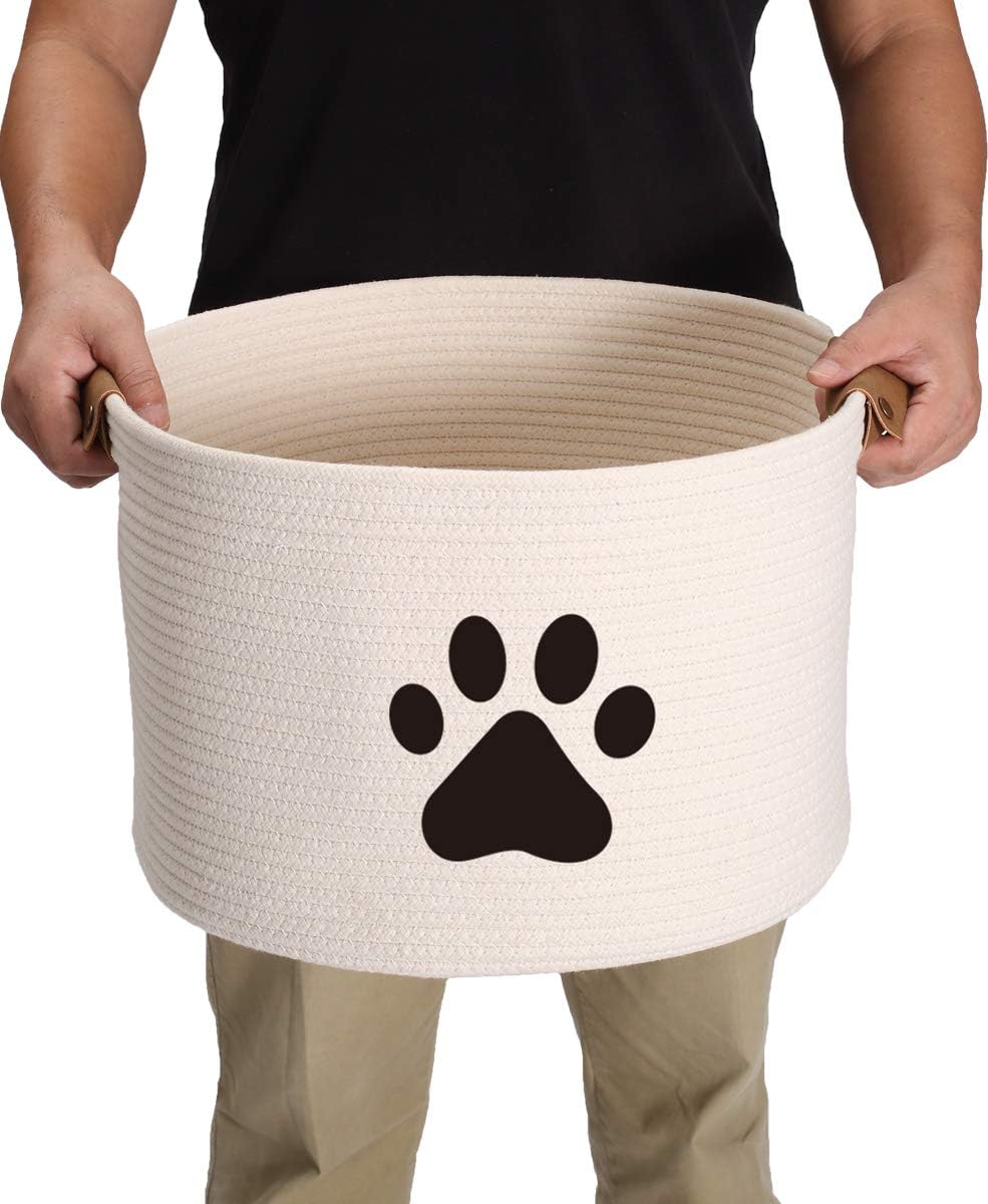 Morezi Dog toy bin pet cat toy box baskets in large suff storage, Perfect for collect toys grooming stuff, closthing - Image 4