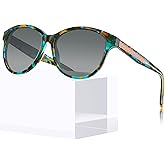 CARFIA Cateye Polarized Sunglasses for Women UV Protection, Italy Handcrafted Acetate Frame with Embossed Pattern Wire Core