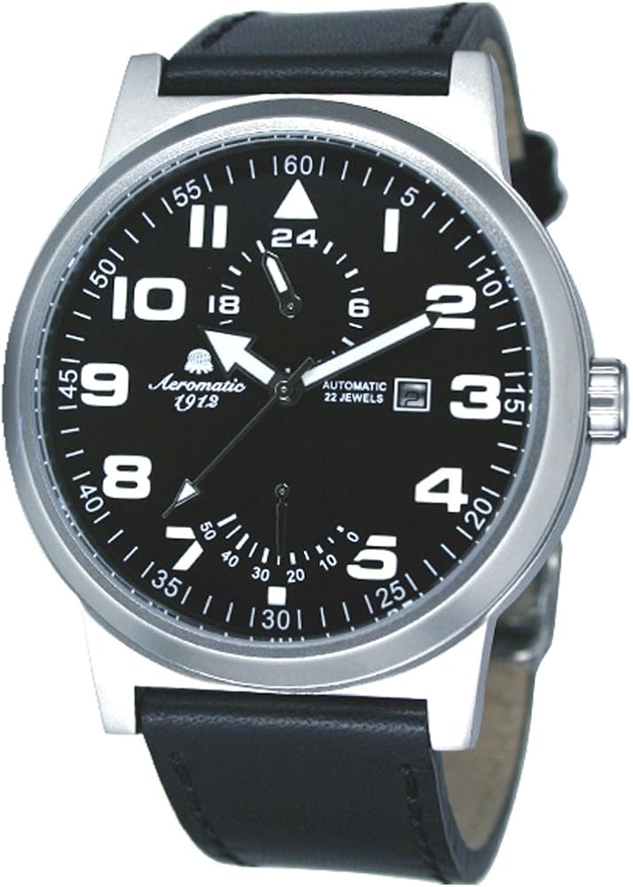 Automatik Uhr Power Reserve und 24h Anzeige im Fliegerstil: Amazon.de