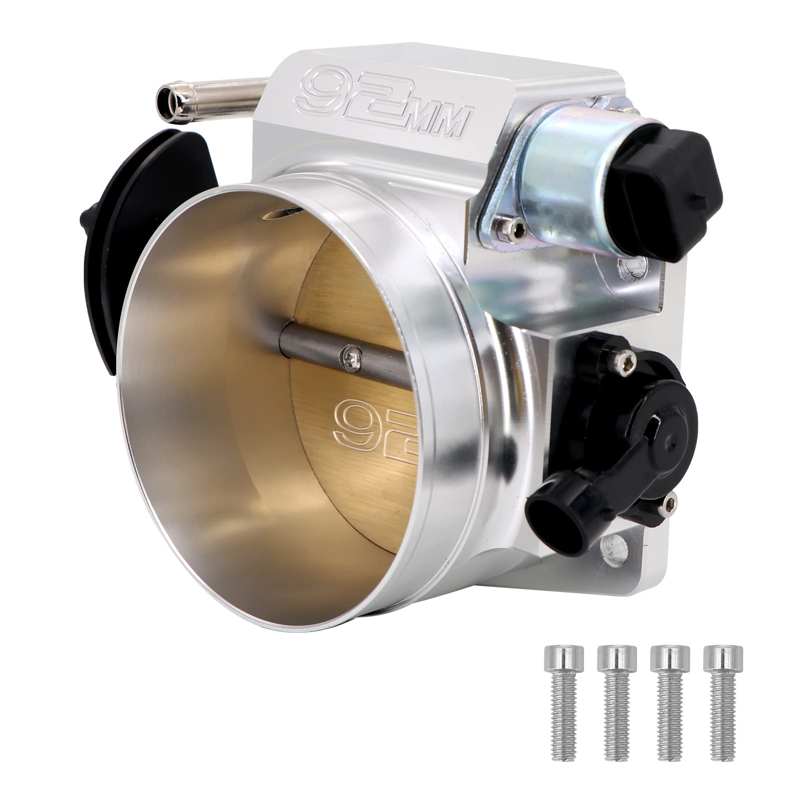 Photo 1 of Tektall 92mm Aluminum Throttle Body with Throttle Position Sensors TPS IAC Compatible with LSX LS LS1 LS2 LS7