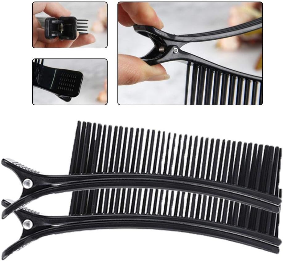 Hair Sectioning Clips,Plastic Big Size Hair Styling Clips With Durable Grip and Comb for Women,Girls and Hairdresser(1#)
