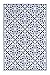 Fab Habitat Outdoor Rug - Waterproof, Fade Resistant, Crease-Free - Premium Recycled Plastic - Spanish Tile Farmhouse - Porch, Deck, Balcony, Laundry Room, Patio - San Juan - Dark Blue - 3 x 5 ft