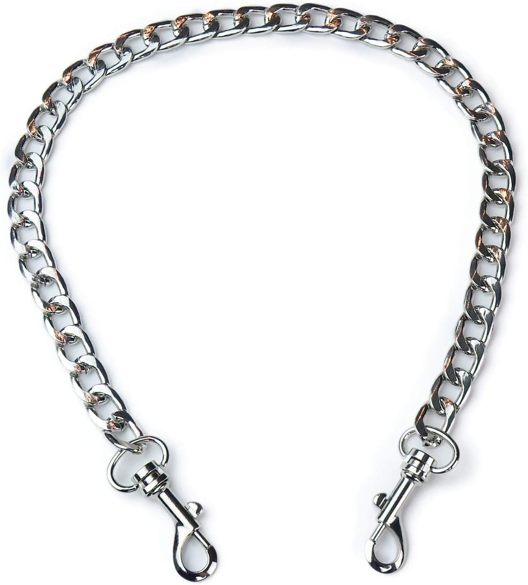 2 Edelstahlketten 57cm Mit Karabinern - Kettenschloss Für Zaun, Garten & Camping, Rostfrei