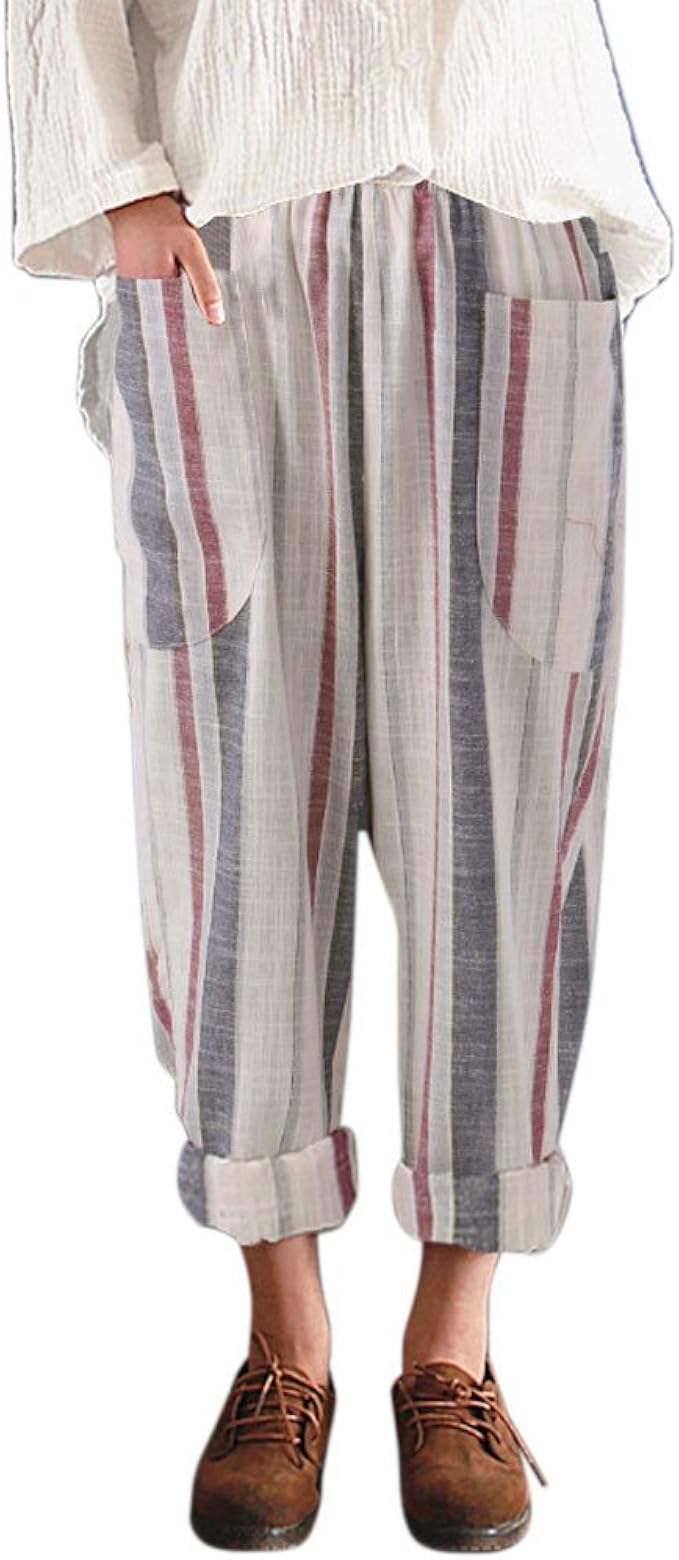 grey striped trousers womens