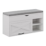 ChooChoo Storage Bench with Cushion, Shoe Bench