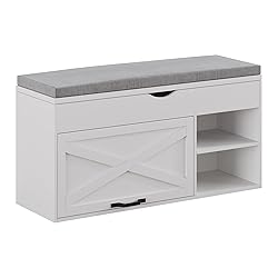 ChooChoo Storage Bench with Cushion, Shoe Bench