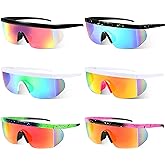 Sherr 6 Pairs Polarized Sports Sunglasses UV400 Protection Cycling Glasses with Adjustable Nose Pad for Men Women Running Driving Golf Outdoor