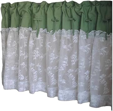 Amazon.de: Grün / Spitze - Kurzer Küchenvorhang Halbfenster Vorhang