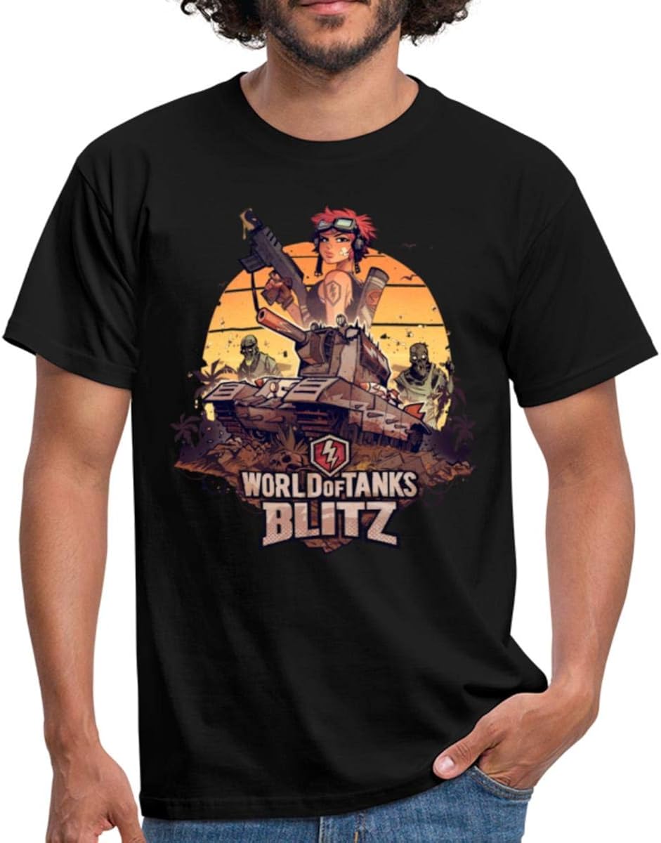 Spreadshirt WoT World of Tanks Blitz Smasher Men's TShirt Amazon.co