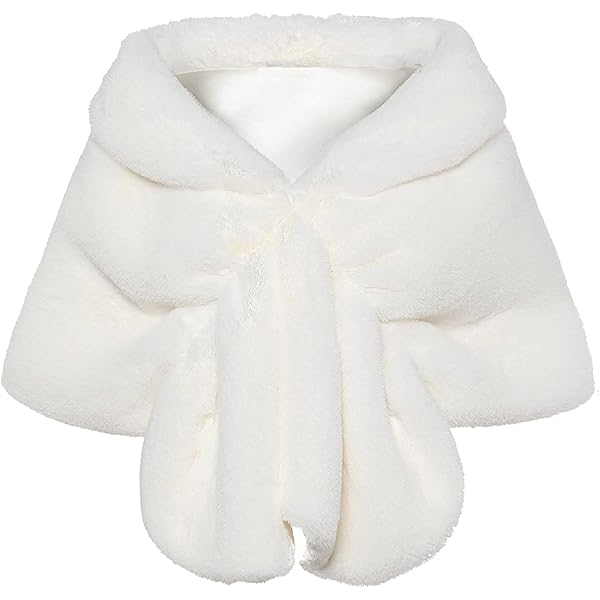 Jeweky - Chales De Piel Sintética Para Boda, Beige, Talla única