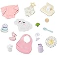LullaBaby – Meal Time & Changing Set – 14-inch Baby Doll Accessories – Diaper, Bib & Pretend Food – Imaginative Play – Toys For Kids Ages 2 & Up – Baby Doll Care & Feeding Set