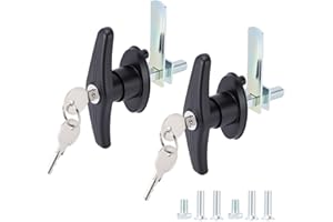 WODHMIEY RV T Handle Lock Latch Set, Truck Cap Locking, Camping Shell T-Handle Lock Latch Replacement Parts, Left & Right Pai