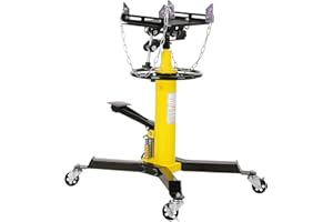 Garvee Hydraulic Transmission Jack, Dual Plunger, 1322lbs (3/5 Ton) Capacity, 2 - Stage Telescoping Lift (33.5-69 Inches), wi