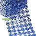 10 Yards Flower Diamond Rhinestone Mesh Ribbon Wraps Bling for Wedding Centerpieces Decorations Crafts Cupcake Decor (Royal Blue)