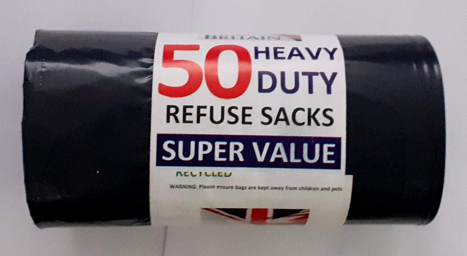 Extra Strong Eco Large Dustbin Bin Bags Heavy Duty Liners Black Plastic Bag Refuse Thick Sacks 20 or 50 Pack Rolls Sack Rubbish Waste - LARGE AND EXTRA LARGE by Klass Home Collection®