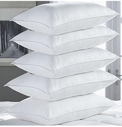 PumPum Hollow Fibre Filled 5 Piece Pillow Set - 17 x 27, Antique White