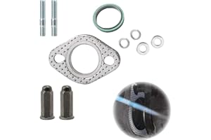 Exhaust Gasket Set - Complete 10PCS Kit with Exhaust Studs, Nuts, Gasket, Seal, Washers & Spring Washers, Compatible with GY6
