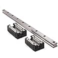 TEN-HIGH HSR15 1500mm Linear Guide Rail Linear Motion Slide Rails Linear Motion Products, for CNC Routers, 1pcs Rail + 2pcs HSR15CR Blocks Bearing
