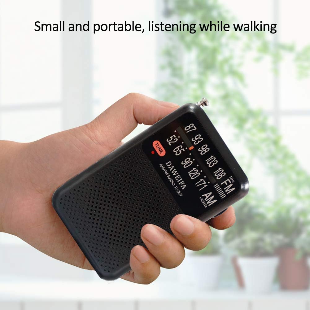 AM FM Radio Portable – Best Reception Transistor Radio/Longest Lasting Battery Operated Radio (2AAA) / FM AM Pocket Radio, Long Range(Black): Home Audio & Theater