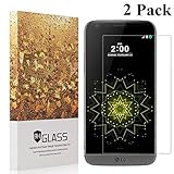 LG G5 Screen Protector,[2 Pack] YMAKSI Scratch Proof Anti-Bubble High Definition 2.5D Rounded Edge Tempered Glass for LG G5, Lifetime Replacement Warranty