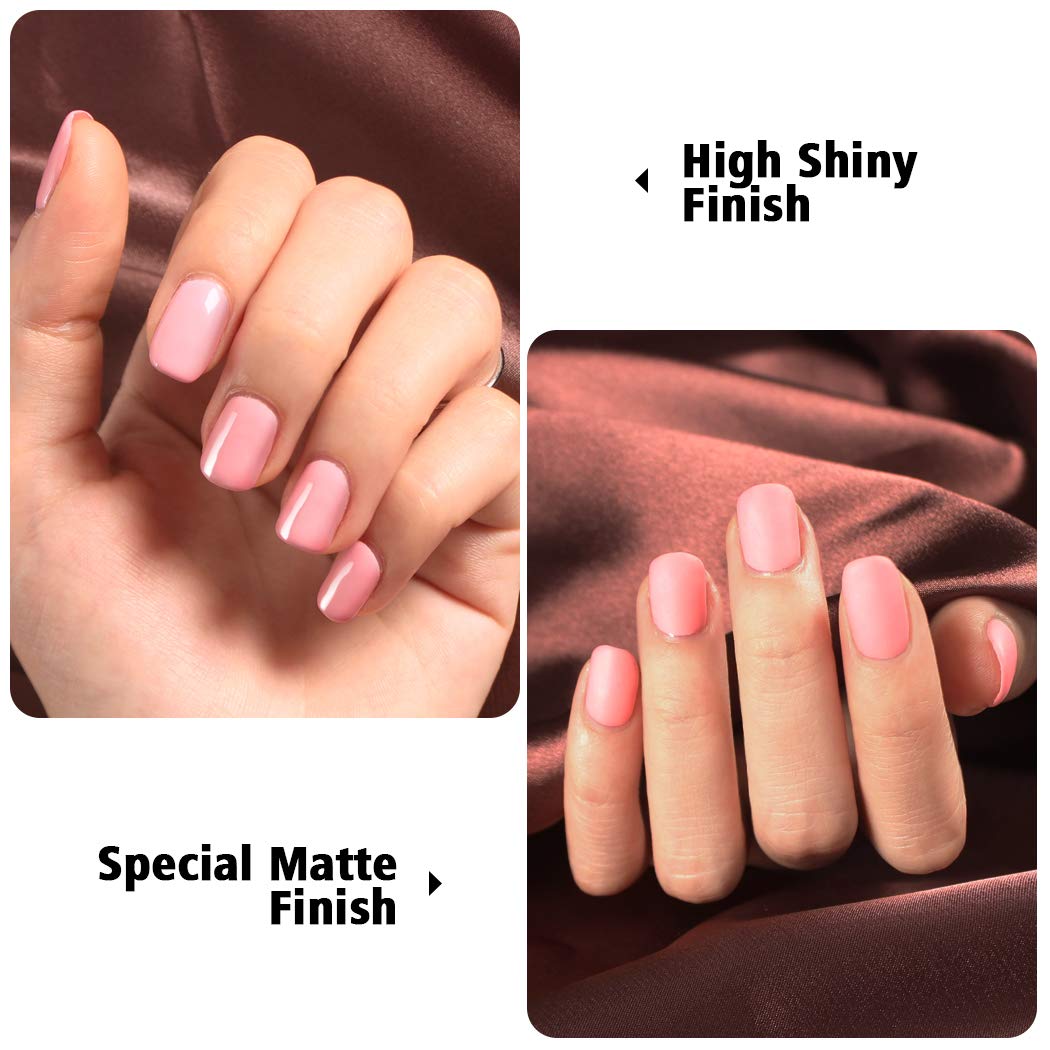 Pine No Wipe High Glossy Top Coat Matte Top Coat and Base Coat Gel Nail Polish Set 3x10ml Soak Off UV LED Gel for Long Lasting Gel Manicure : Beauty