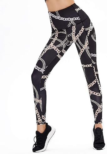 printed leggings with pockets