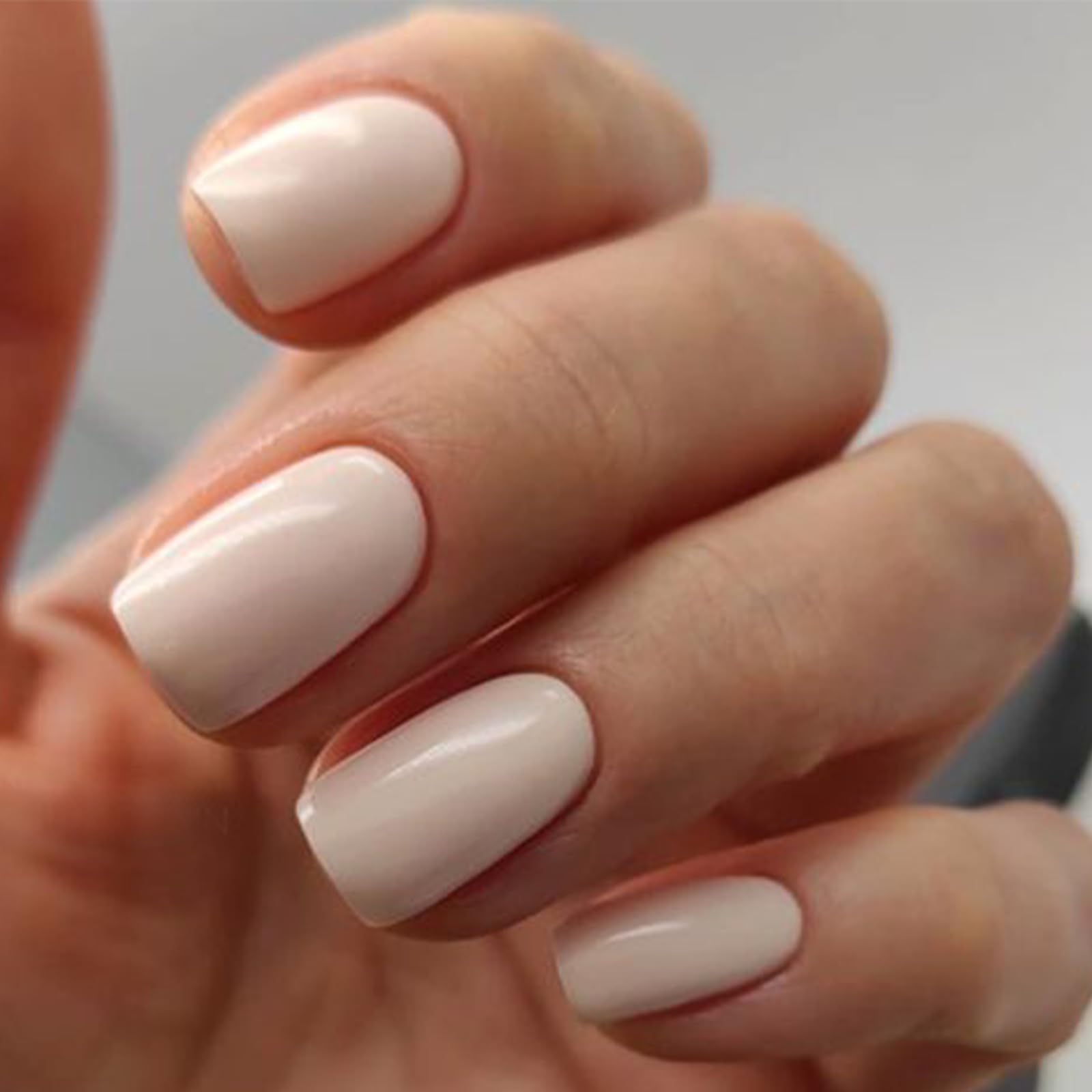 Modelones White Press on Nails, Short Square Fake Nails, Reusable Nail Kit with Nail Glue Adhesive Tabs Mini Nail File, Nails Press Ons 32Pcs16 Sizes, Women Girl Gift - Image 2