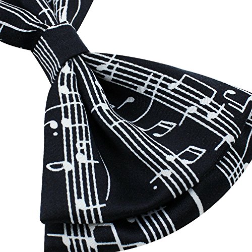 JTC Belt Great Quality Pre-Tied Bow Tie Printed Musical Notes
